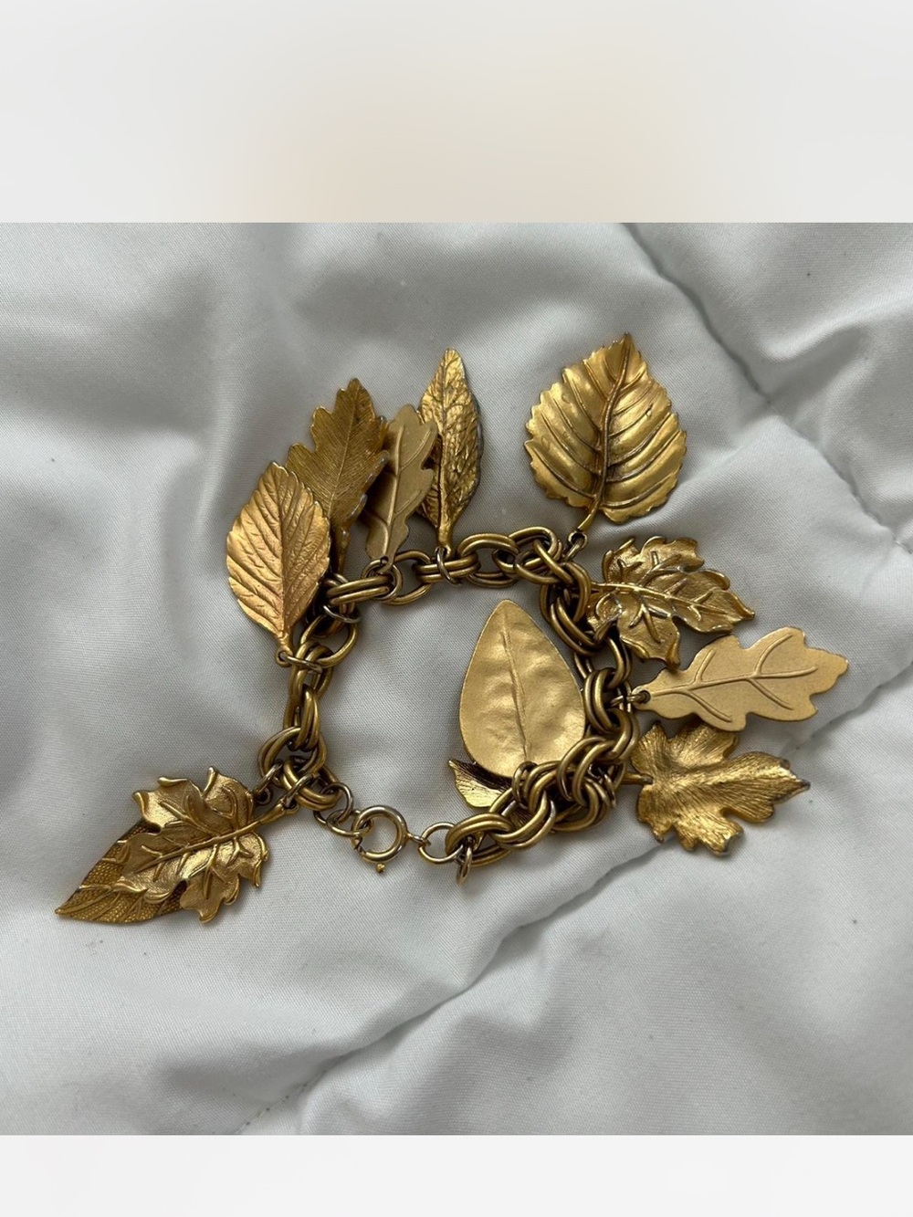 Gold Leaf Charm Bracelet for Women - Timeless Botanical Style